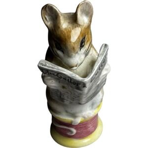 Beswick Tailor of Gloucester Mouse Figurine Beatrix Potter 3.5in Brown Exc 1949